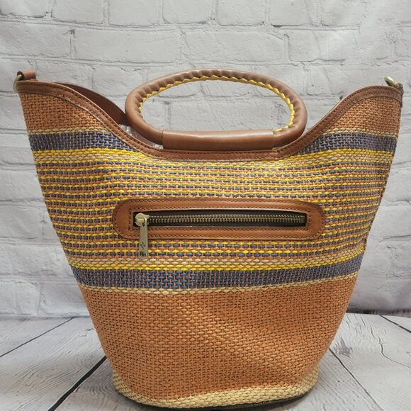 Patricia Nash Gianna Elephant Grass Small Basket Handbag - Picture 1 of 9